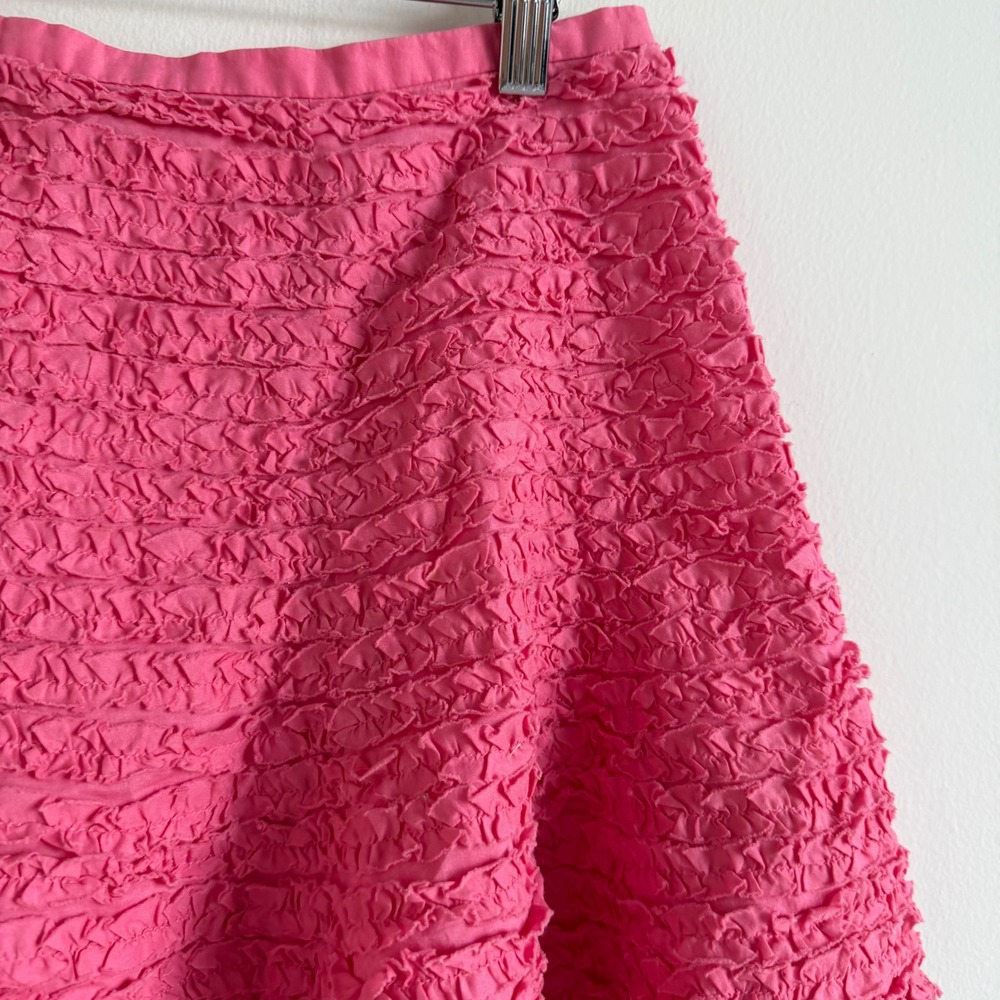 Vintage Y2K BCBG Ruffled Pink Mini Skirt Size 6 - Picture 4 of 10